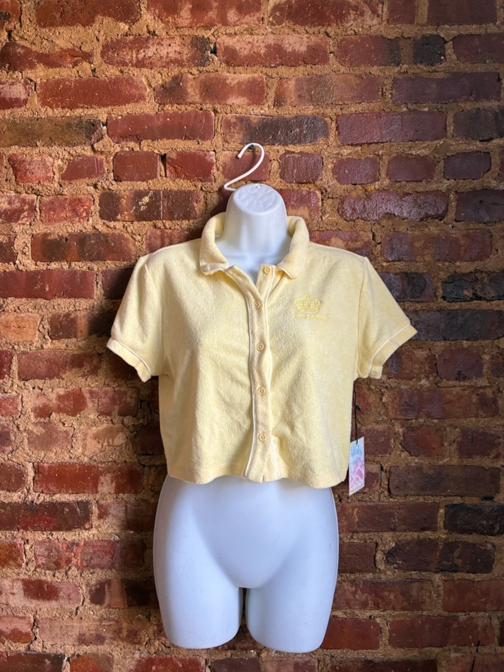 Juicy Couture By For 21 Terry Cloth T Shirt Button Down Sz. Large